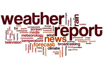 Fototapeta premium Weather report word cloud