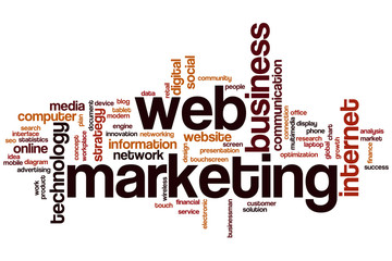Web marketing word cloud