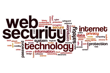 Obraz premium Web security word cloud