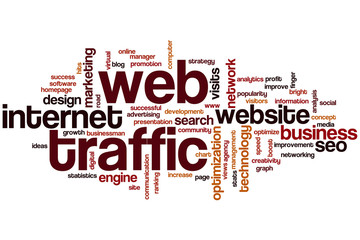 Fototapeta premium Web traffic word cloud