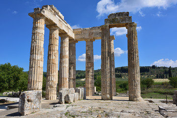 Temple of Zeus in Nemea, Peloponnese, Greece