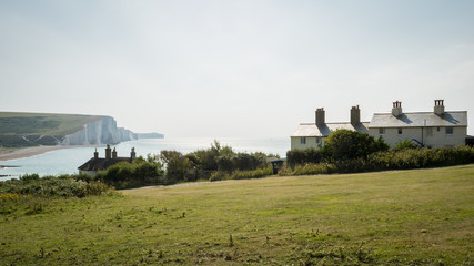 Fototapeta na wymiar Seven Sisters - Coastguard Cottages