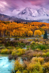 A Fall Snow At Sunrise