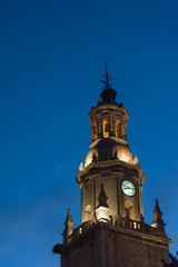 Fototapeta na wymiar Clock tower, Toro, Zamora, Spain