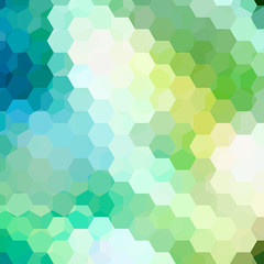 Abstract hexagons vector background. Green geometric vector illustration. Creative design template
