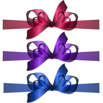 vector bowknot and ribbon