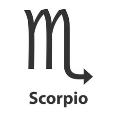 Scorpius, scorpion zodiac sign. Vector Illustration, icon