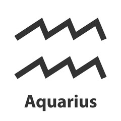 Aquarius, waterbearer zodiac sign. Vector Illustration, icon