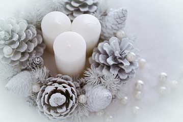 White dekor for Happy New Year