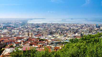 Fototapeta na wymiar Panoramic view of Thessaloniki, Greece