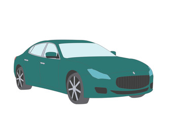 Elegant sports saloon car.