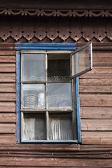 Wooden architecture of Kostroma town, historical town famous by its old architecture, popular landmark.