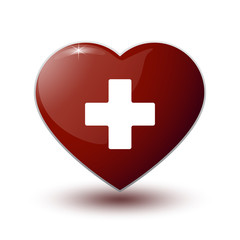 Obraz premium heart and medical care and health symbol