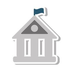 school building place isolated icon vector illustration design