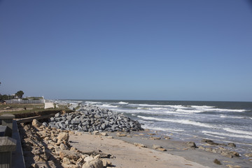Viewing Deck near Marineland Dolphin Adventure Flagler County after Hurricane Matthew