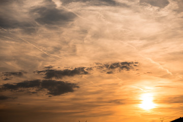Amazing sunset and clouds,near Deva ,Romania