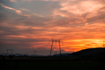 Obraz premium Amazing sunset landscape