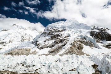 Obraz premium Melting Glacier in Everest Base Camp. Himalaya Mountains Global