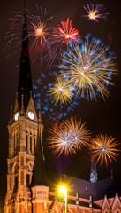 petrikirche in chemnitz silvester, silvesterfeuerwerk