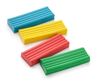 Four color modeling clay bricks