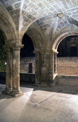 Fototapeta na wymiar colonnato nel castello di Carovigno