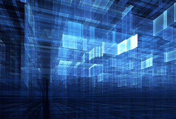 abstract fractal background, 3D-illustration