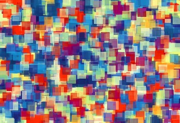 orange red and blue square pattern abstract background