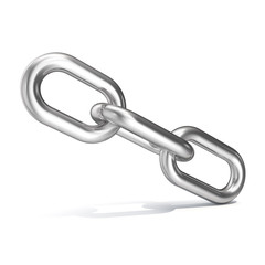 Obraz premium 3d illustration chain icon isolated on white background