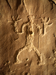 petroglyph of man