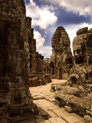 Fototapeta premium Temple Faces - Kambodża