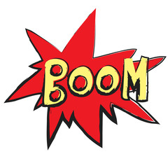 Cartoon  Boom - Comic Speech Bubble