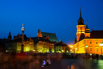 Naklejka na ściany i meble Nightlife in Warsaw, Poland