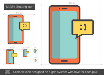 Mobile chatting line icon.