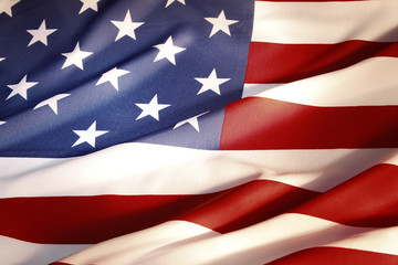 Fototapeta na wymiar Rippled America flag