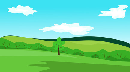 Fototapeta premium Simple vector landscape