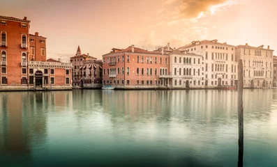 Crédence de cuisine en verre imprimé Venise Morning at Grand Canal in Venice