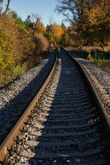 Fototapeta na wymiar old railroad in the country