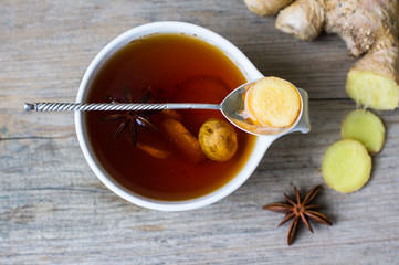 Tea with ginger