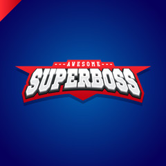 Super boss power full typography, t-shirt graphics, vectors