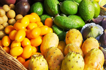 exotic fruits in a basket
