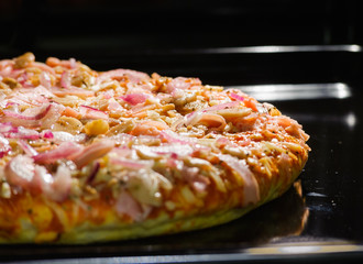 Pizza in the oven