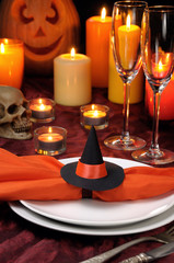 decor napkin on Halloween