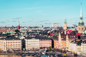 Fototapeta na wymiar Streets and Buildings of Stockholm, Sweden