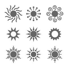 Set of sun icons