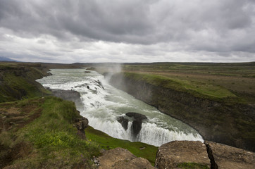 The Gullfoss waterfall Iceland