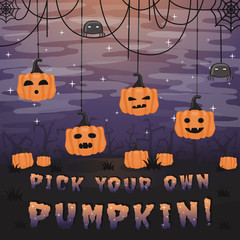 Halloween Backdrop Composition for invitation card