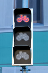 Traffic lights for cyclists with red signal
