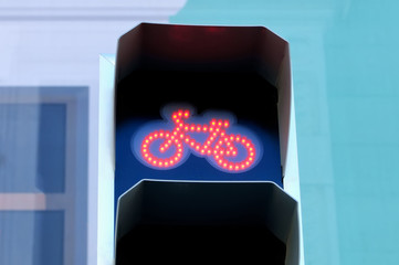Traffic lights for cyclists with red signal