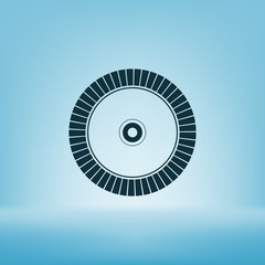 Diamond disc for concrete cutting vector icon
