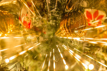 Christmas tree motion blur